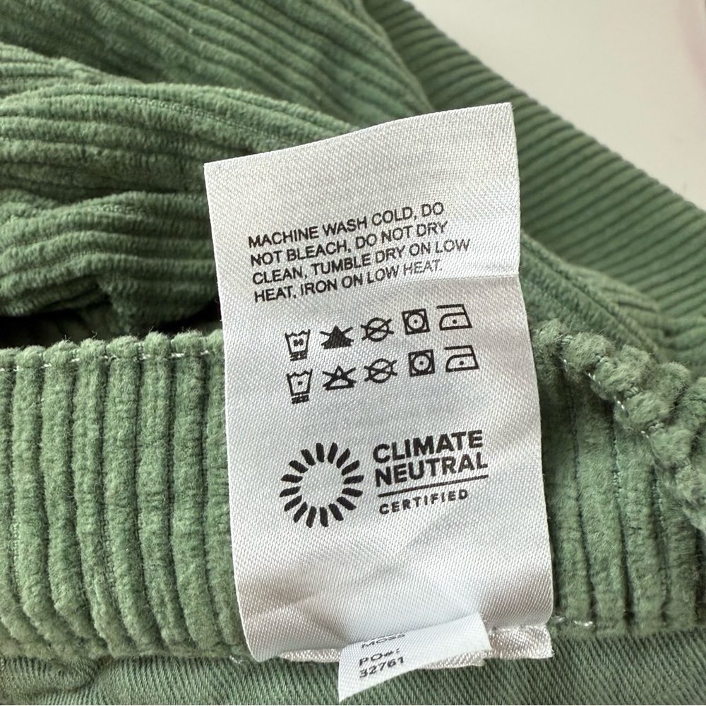 Reformation Cynthia Pants Womens 25 Green Corduroy High Rise Straight Moss Jeans - Picture 7 of 12